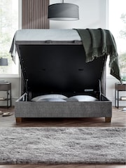 Kaydian Grey Brunton Small Wing Headboard Ottoman Bed - Image 2 of 3