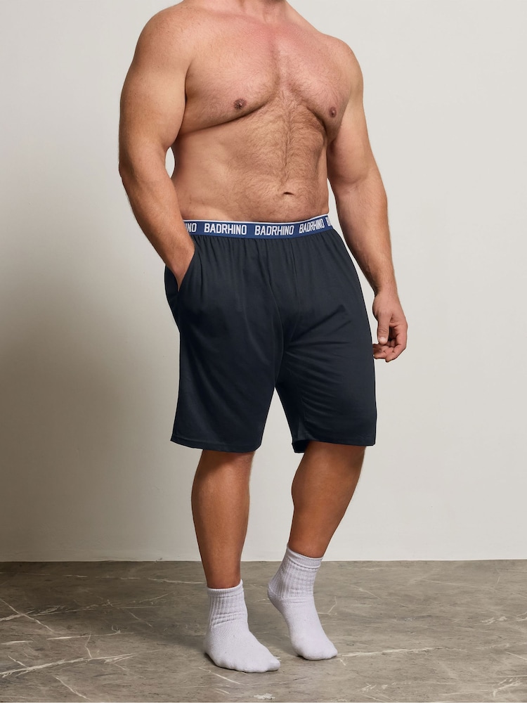 BadRhino Big & Tall Blue Lounge Shorts - Image 1 of 4 BadRhino Big & Tall Blue Lounge Shorts - Image 1 of 4