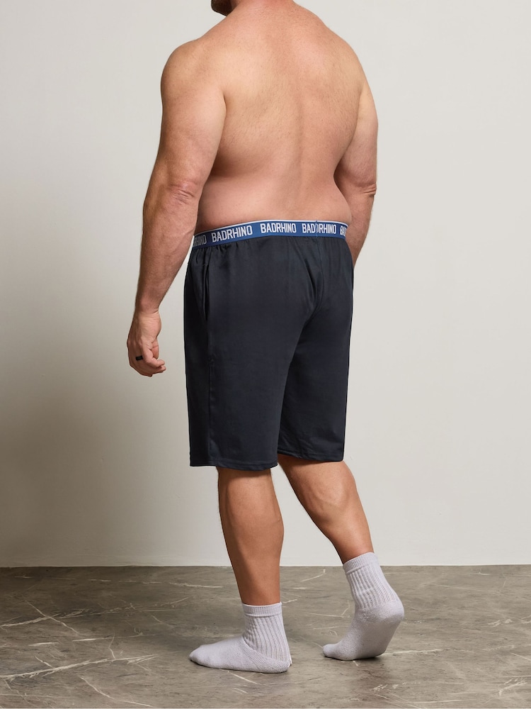 BadRhino Big & Tall Blue Lounge Shorts - Image 2 of 4 BadRhino Big & Tall Blue Lounge Shorts - Image 2 of 4