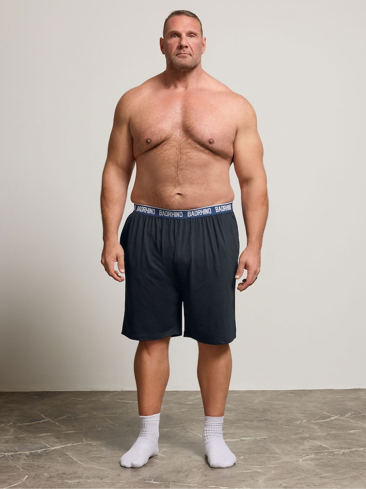 BadRhino Big & Tall Blue Lounge Shorts - Image 4 of 4 BadRhino Big & Tall Blue Lounge Shorts - Image 4 of 4