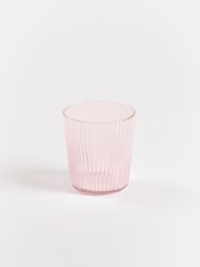 Paveau Set of 6 Pink Cable Ribbed Water Glasses - Image 1 of 1