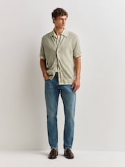 NN.07 Green Nolan Textured Knit Shirt - Image 2 of 6