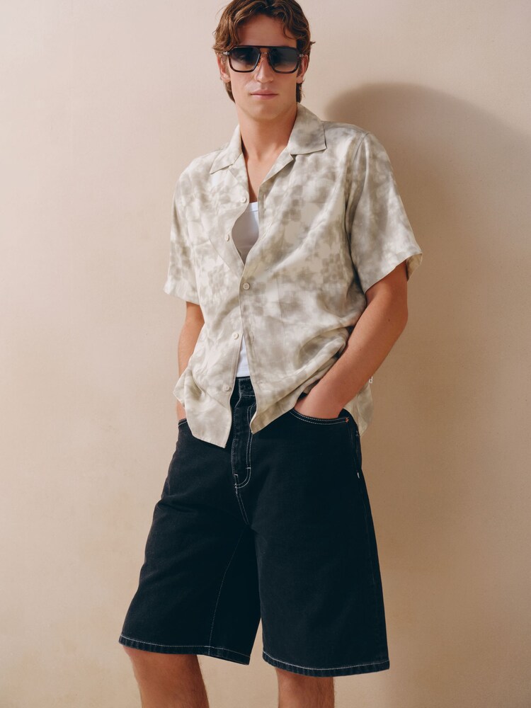 NN.07 Green Julio Short Sleeve Print Shirt - Image 1 of 4 NN.07 Green Julio Short Sleeve Print Shirt - Image 1 of 4