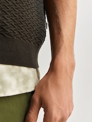 NN.07 Green Gustav Full Zip Knit Shirt - Image 6 of 6