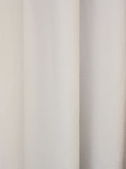 White Heavyweight Chenille Blackout/Thermal Eyelet Curtains - Image 5 of 5