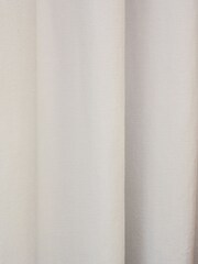 White Heavyweight Chenille Blackout/Thermal Eyelet Curtains - Image 6 of 6