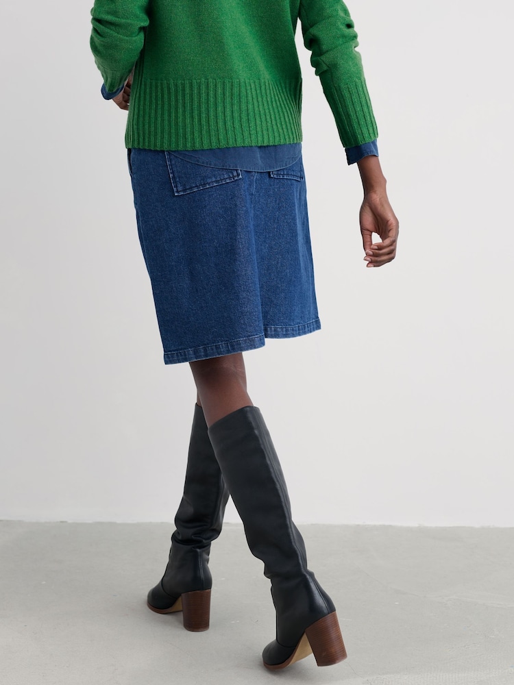 Seasalt Cornwall Blue Dovetail Skirt - Image 2 of 5 Seasalt Cornwall Blue Dovetail Skirt - Image 2 of 5