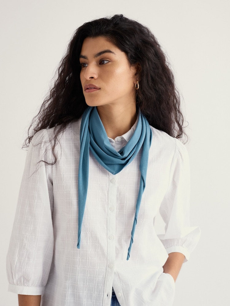 Seasalt Cornwall Blue Enora Scarf - Image 2 of 4 Seasalt Cornwall Blue Enora Scarf - Image 2 of 4