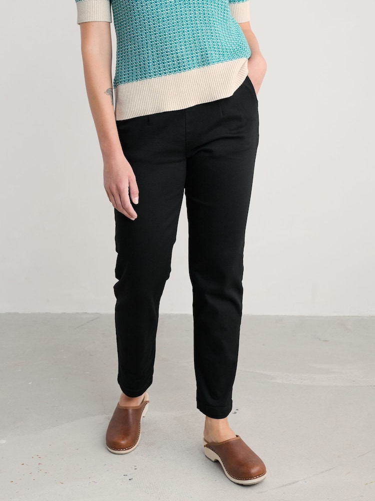 Seasalt Cornwall Black Petite Waterdance Trousers - Image 2 of 5