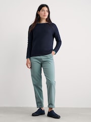 Seasalt Cornwall Blue Petite Waterdance Trousers - Image 1 of 5