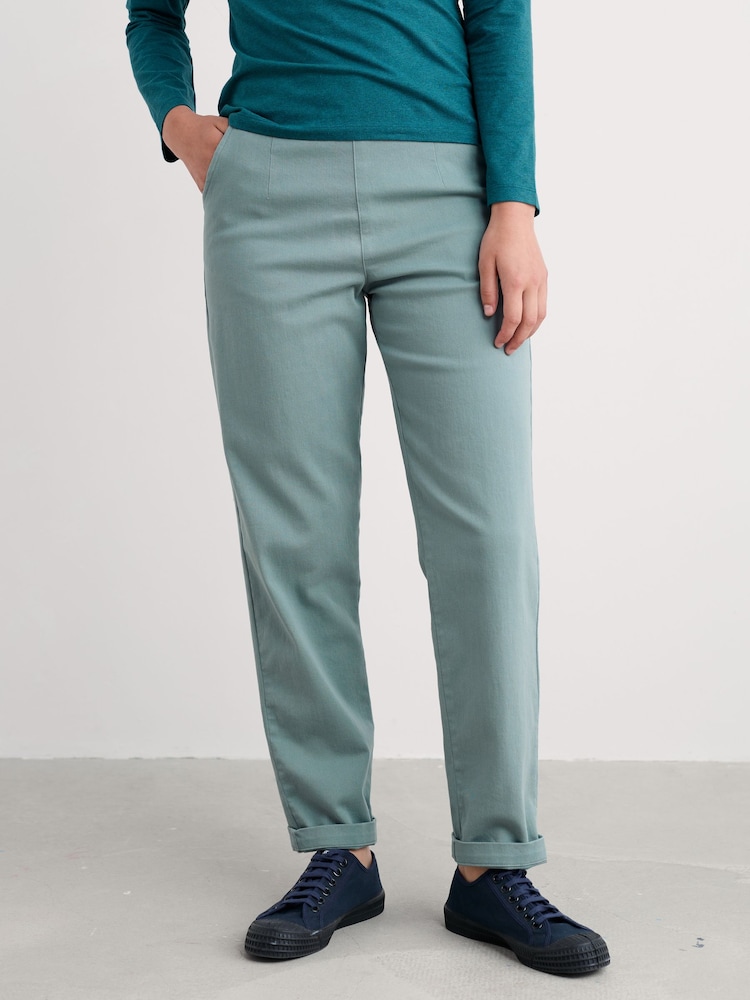 Seasalt Cornwall Blue Petite Waterdance Trousers - Image 2 of 5