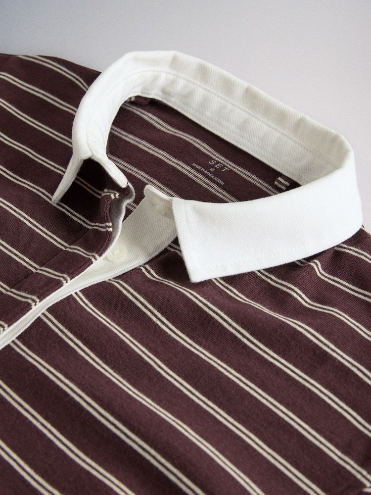 The Set 2 Pack Stripe and Navy Rugby Top Stripe - Image 10 of 10