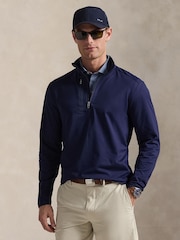 Ralph Lauren Blue RLX M1 Quarter Zip Top - Image 1 of 5