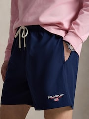 Polo Ralph Lauren Light Blue Polo Sport Woven Trunk Swim Shorts - Image 4 of 4