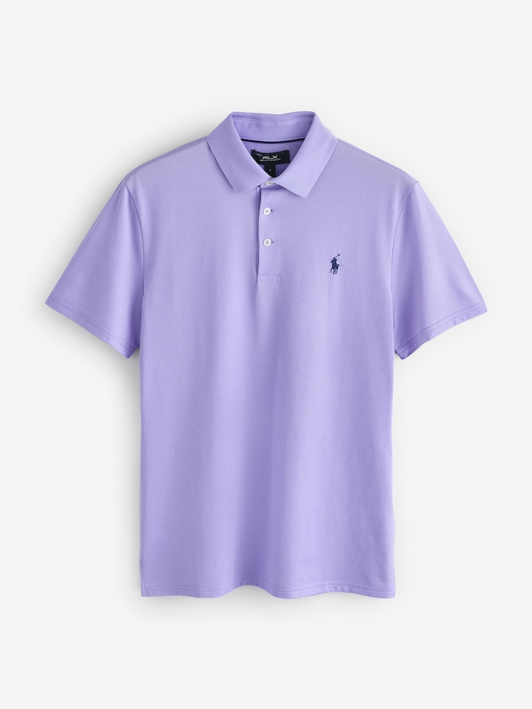 Ralph Lauren Purple Tour Pique Polo Shirt - Image 1 of 1