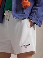 Polo Ralph Lauren White Polo Sport Woven Trunk Swim Shorts - Image 4 of 5