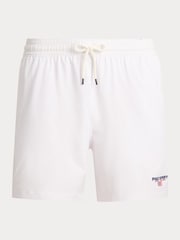 Polo Ralph Lauren White Polo Sport Woven Trunk Swim Shorts - Image 5 of 5