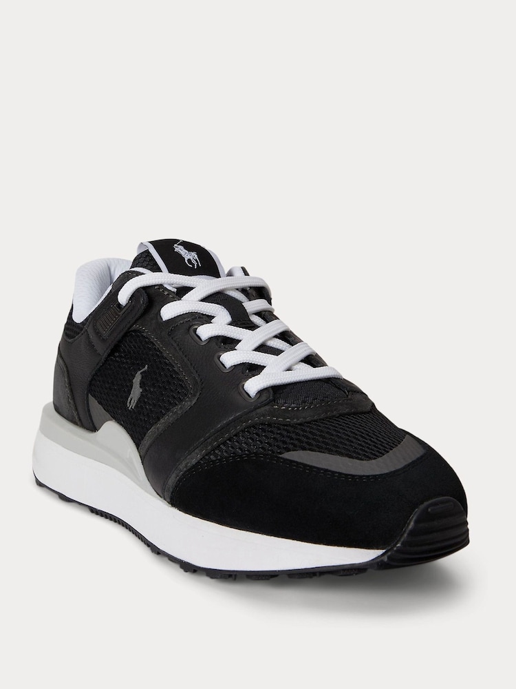 Polo Ralph Lauren Black Train 89 Trainers - Image 2 of 5