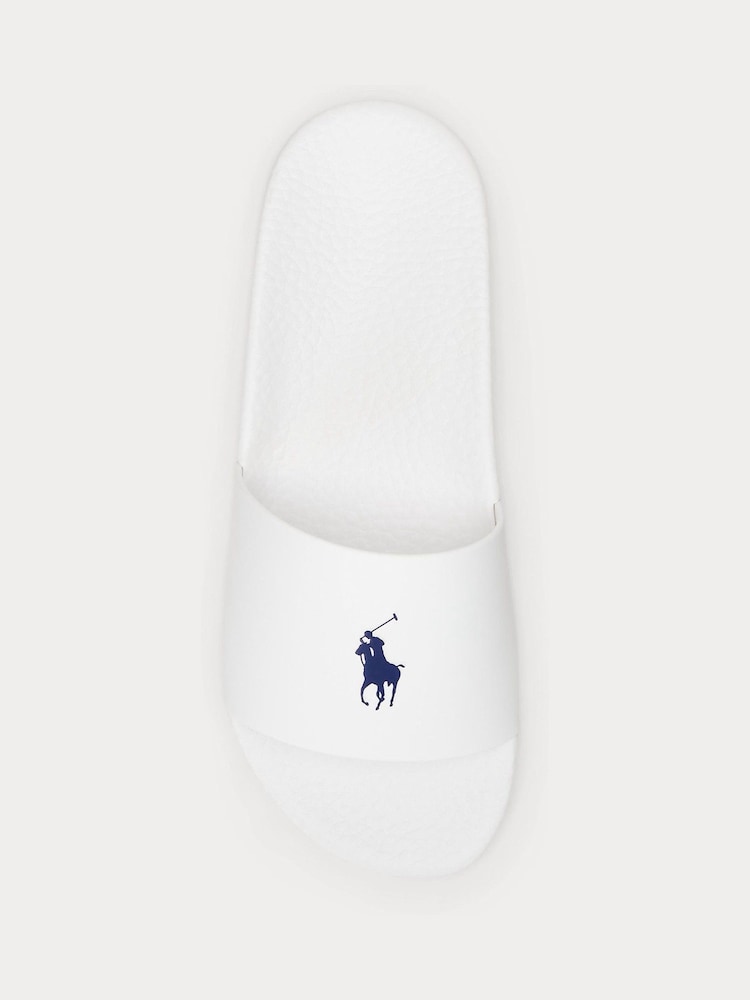 Polo Ralph Lauren White Signature Pony Sliders - Image 4 of 4