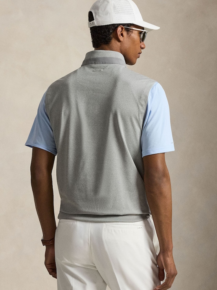 Ralph Lauren Grey RLX Knit Half Zip Gillet - Image 2 of 6