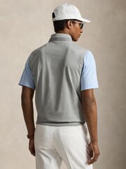 Ralph Lauren Grey RLX Knit Half Zip Gillet - Image 4 of 6