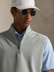 Ralph Lauren Grey RLX Knit Half Zip Gillet - Image 5 of 6
