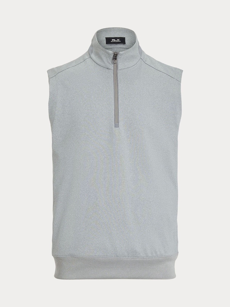 Ralph Lauren Grey RLX Knit Half Zip Gillet - Image 6 of 6