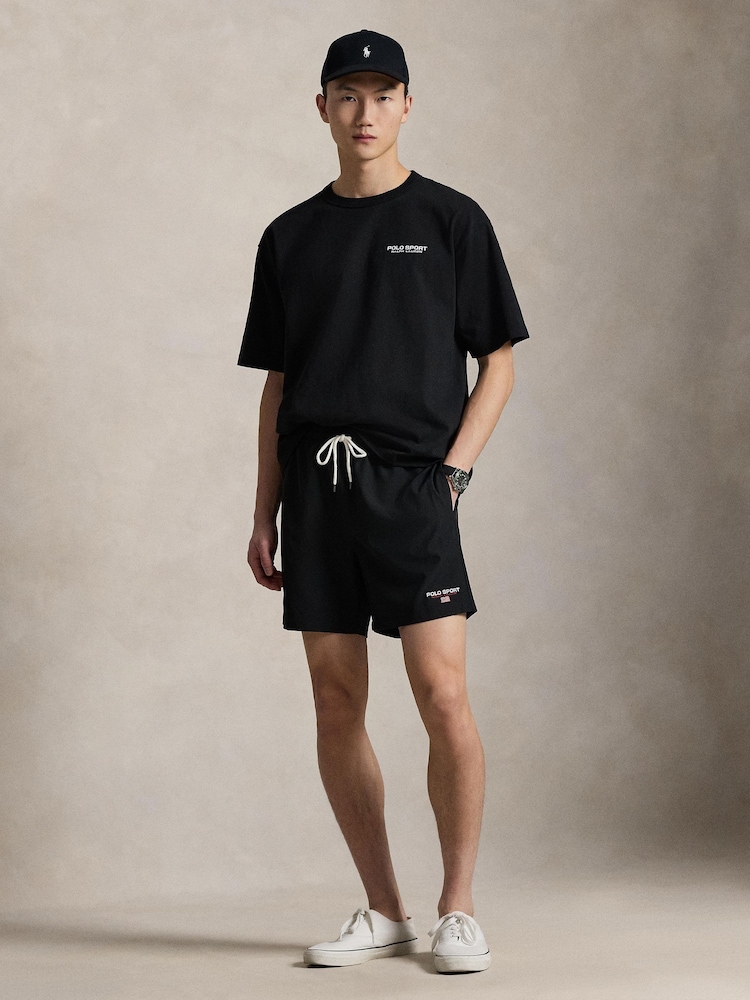 Polo Ralph Lauren Black Polo Sport Woven Trunk Swim Shorts - Image 2 of 4