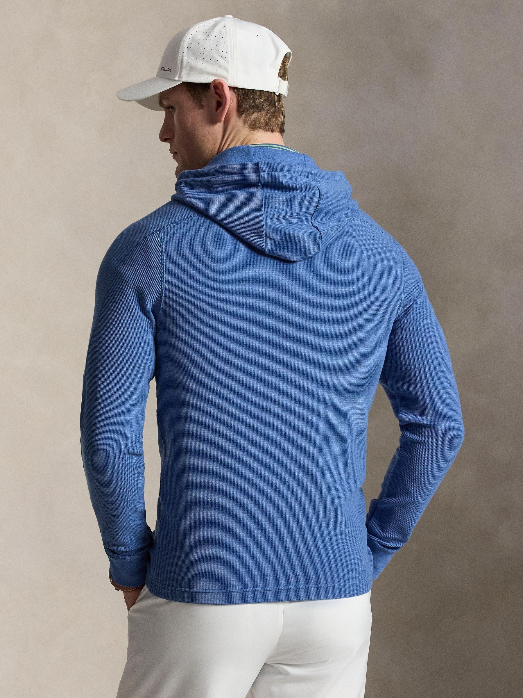 Buy Ralph Lauren Blue RLX Tech Waffle Hoodie from the Next UK