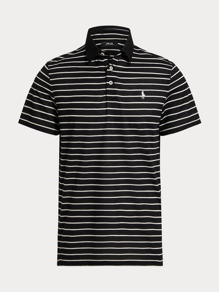 Ralph Lauren Black RLX Tour Stripe Polo Shirt - Image 1 of 2