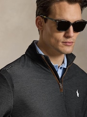 Juoda - Ralph Lauren Rlx Movement Knitted Quarter Zip Top - 5 paveikslėlis iš 6