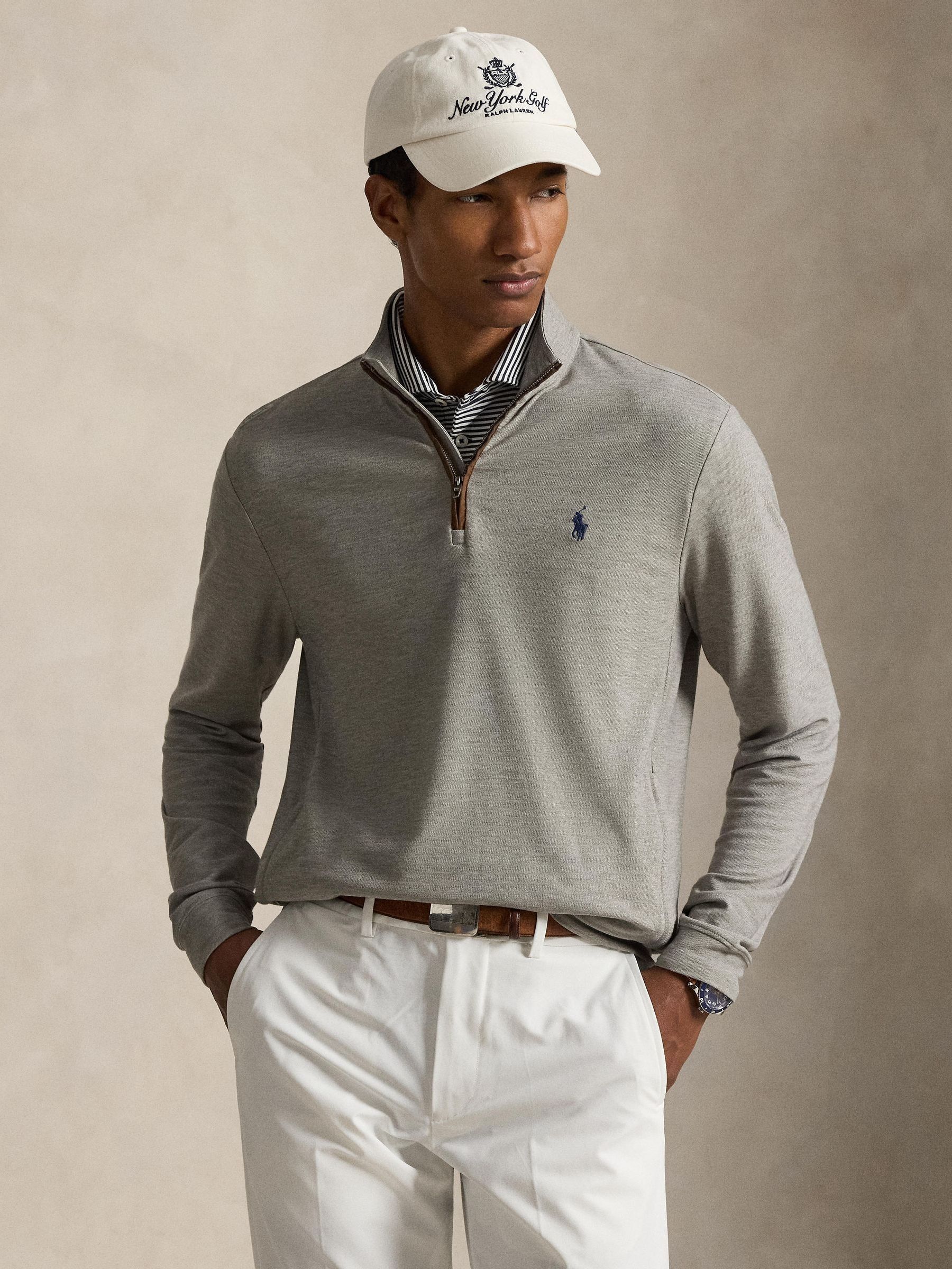 Comprar Cinza - Blusa Ralph Lauren Rlx Movement de malha com zíper