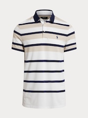 Ralph Lauren Nude RLX Performance Pique Stripe Polo Shirt - Image 1 of 2