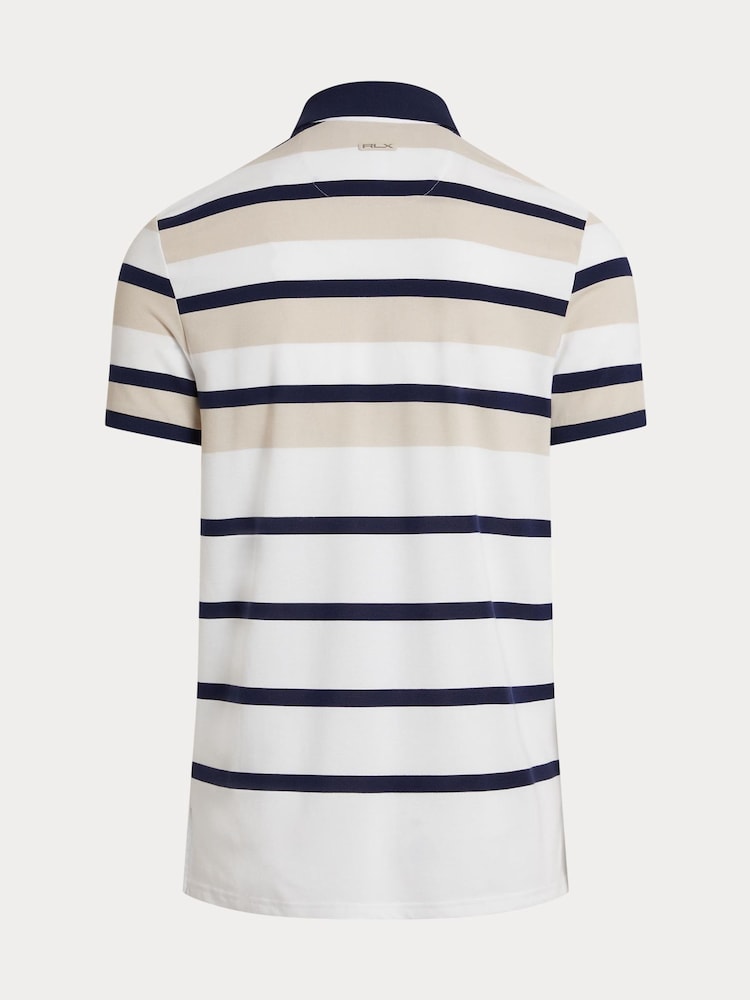 Ralph Lauren Nude RLX Performance Pique Stripe Polo Shirt - Image 6 of 6 Ralph Lauren Nude RLX Performance Pique Stripe Polo Shirt - Image 6 of 6