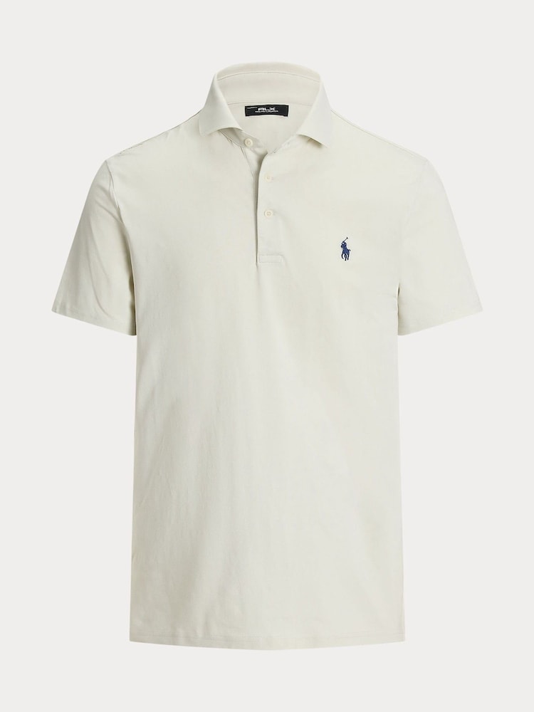 Ralph Lauren White Rlx Energy Lisle Polo Shirt - Image 6 of 6