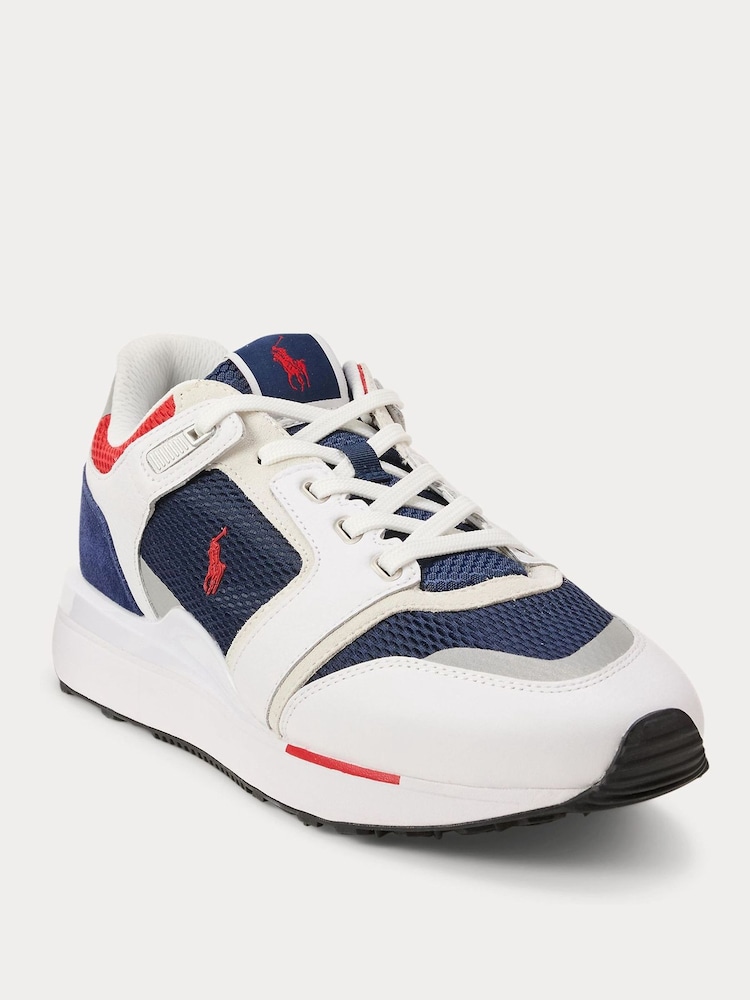 Polo Ralph Lauren White Train 89 Trainers - Image 2 of 5