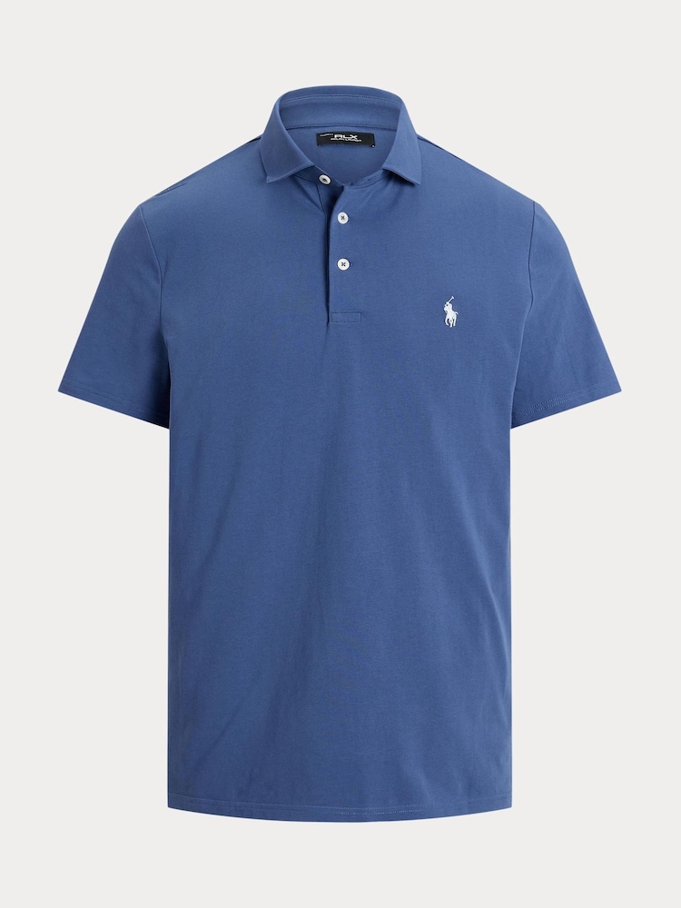 Ralph Lauren Blue Rlx Energy Lisle Polo Shirt - Image 5 of 5