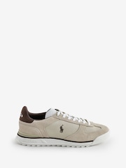 Polo Ralph Lauren Nude Varick Trainers - Image 1 of 1