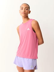adidas Dark Pink Run Essentials Vest - Image 1 of 5