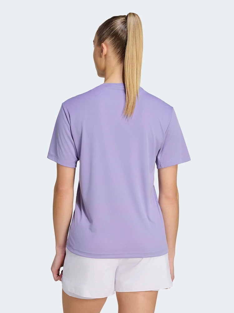 adidas Purple Run Essentials T-Shirt - Image 2 of 6 adidas Purple Run Essentials T-Shirt - Image 2 of 6