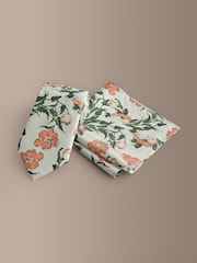 Green Silk Design Tie & Pocketsquare Set - Image 1 of 4