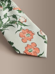 Green Silk Design Tie & Pocketsquare Set - Image 2 of 4
