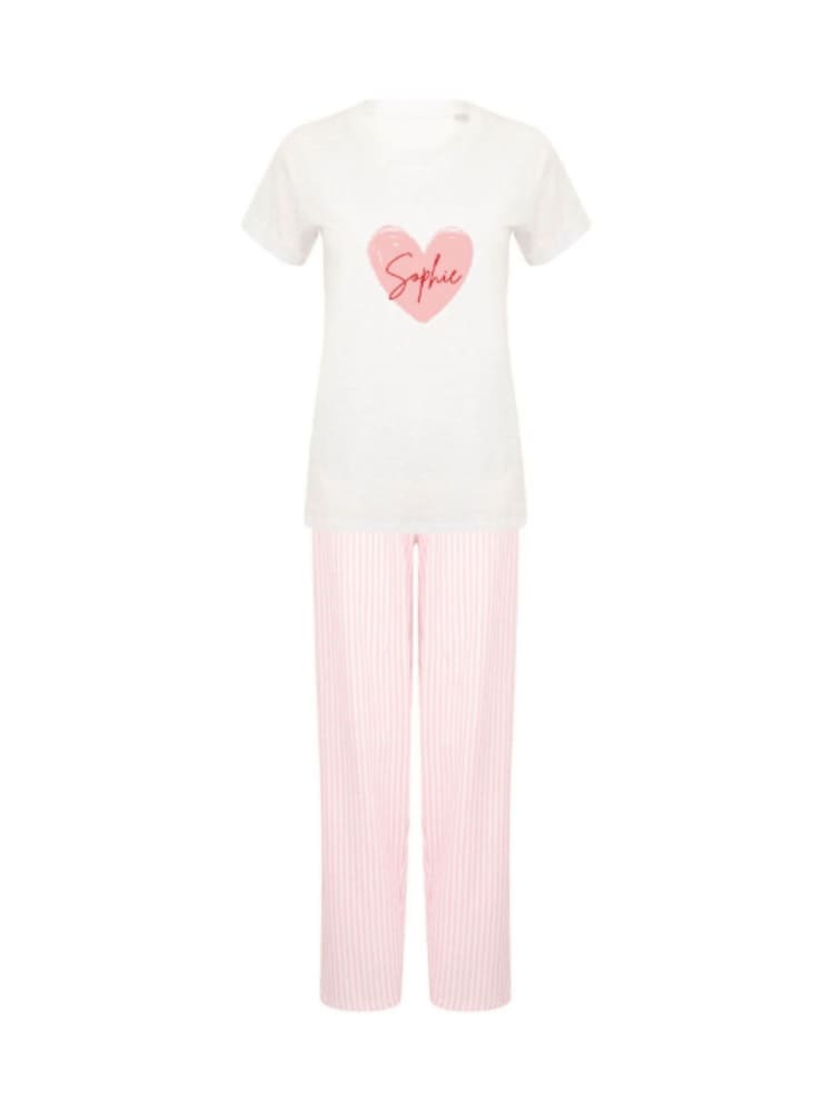 Personalised Love Heart Women's Pyjamas by Koko Blossom - Image 1 of 2