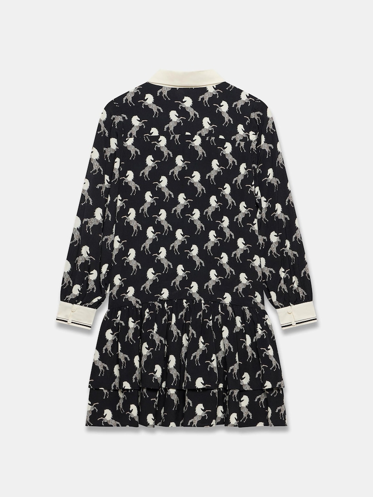 Mint Velvet Black Horse Print Mini Shirt Dress - Image 8 of 8 Mint Velvet Black Horse Print Mini Shirt Dress - Image 8 of 8