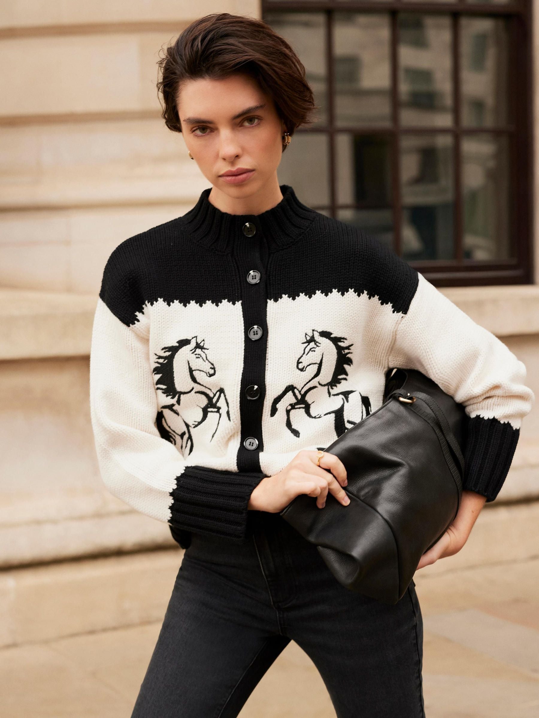 Buy Mint Velvet Black Cotton Blend Horse Cardigan from the Next UK Buy Mint Velvet Black Cotton Blend Horse Cardigan from the Next UK