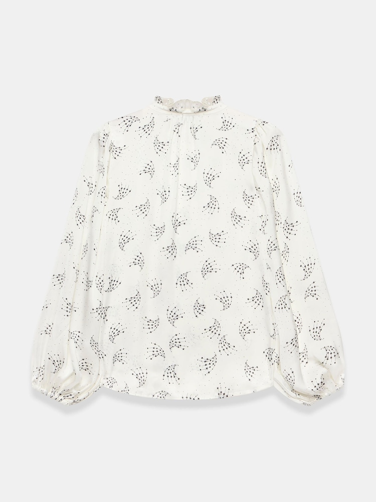 Mint Velvet Cream Star Print Ruffle Blouse - Image 7 of 7 Mint Velvet Cream Star Print Ruffle Blouse - Image 7 of 7