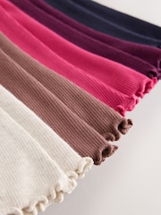 Berry Rød - Ribbestrikkede Flare Leggings 5 Pakke (1 til327år) - Bilde 8 av 9