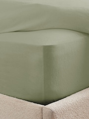 Green Sage Brushed Cotton Supersoft Deep Fitted Sheet - Image 1 of 1