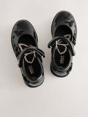 Black Patent Wide Fit (G) School Junior Butterfly Mary Jane Shoes - Image 3 of 5