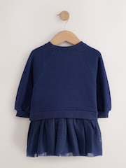 Bow bleumarin - Dress cu mânecă lungă (3luni -7ani) - Imaginea 7 din 9